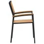 Sillas de Comedor al Aire Libre Set de 6 Negro Metal y Madera | Foro24.es | Tu tienda online para hogar, jardín y más Foro24.es