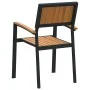 Sillas de Comedor al Aire Libre Set de 6 Negro Metal y Madera | Foro24.es | Tu tienda online para hogar, jardín y más Foro24.es
