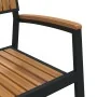 Sillas de Comedor al Aire Libre Set de 6 Negro Metal y Madera | Foro24.es | Tu tienda online para hogar, jardín y más Foro24.es