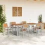 Sillas de Jardín Apilables 6 pcs Gris de Acero y Madera Maciza de Acacia von , Gartenstühle - Ref: Foro24-3284395, Preis: 458...
