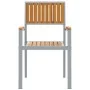 Sillas de Jardín Apilables 6 pcs Gris de Acero y Madera Maciza de Acacia von , Gartenstühle - Ref: Foro24-3284395, Preis: 458...