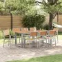 Sillas de Jardín Apilables 8 pcs Acero Gris y Madera Sólida de Acacia by , Garden chairs - Ref: Foro24-3284396, Price: 605,38...