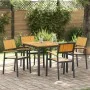 Juego de Comedor Jardín Conjunto de 5 Negro y Marrón Metal y madera | Foro24.es | Tu tienda online para hogar, jardín y más Foro24.es