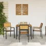 Juego de Comedor Jardín Conjunto de 5 Negro y Marrón Metal y madera | Foro24.es | Tu tienda online para hogar, jardín y más Foro24.es