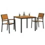 Juego de Comedor de Jardín de 3 Piezas Negro y Madera Metal y Madera von , Gartentische - Ref: Foro24-3284413, Preis: 288,59 ...