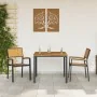 Juego de Comedor de Jardín de 3 Piezas Negro y Madera Metal y Madera von , Gartentische - Ref: Foro24-3284413, Preis: 288,59 ...