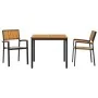 Juego de Comedor de Jardín de 3 Piezas Negro y Madera Metal y Madera von , Gartentische - Ref: Foro24-3284413, Preis: 288,59 ...