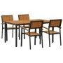 Juego de Comedor de Jardín Conjunto de 5 Piezas Negro | Foro24.es | Tu tienda online para hogar, jardín y más Foro24.es