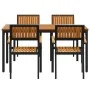 Juego de Comedor de Jardín Conjunto de 5 Piezas Negro | Foro24.es | Tu tienda online para hogar, jardín y más Foro24.es