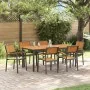 Juego de Comedor de Jardín Set de 7 Negro, Madera Natural von , Gartentische - Ref: Foro24-3284418, Preis: 673,09 €, Rabatt: %