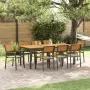 Juego de Comedor de Jardín Conjunto de 9 Negro Metal Duradero | Foro24.es | Tu tienda online para hogar, jardín y más Foro24.es