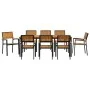 Juego de Comedor de Jardín Conjunto de 9 Negro Metal Duradero | Foro24.es | Tu tienda online para hogar, jardín y más Foro24.es