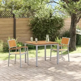 Set de Comedor de Jardín Set de 3 Gris, Tono