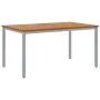Juego de Comedor de Jardín Juego de 5 Gris, Madera Natural Metal | Foro24.es | Tu tienda online para hogar, jardín y más Foro24.es