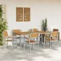 Conjunto de Comedor para Jardín Conjunto de 7 Gris Metal Duradero | Foro24.es | Tu tienda online para hogar, jardín y más Foro24.es