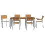 Conjunto de Comedor para Jardín Conjunto de 7 Gris Metal Duradero | Foro24.es | Tu tienda online para hogar, jardín y más Foro24.es