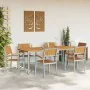 Conjunto de Comedor de Jardín Set de 7 Gris y Madera Natural de , Mesas de jardín - Ref: Foro24-3284427, Precio: 697,78 €, De...