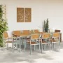 Juego de Comedor de Jardín Set de 9 Gris Aluminio Duradero | Foro24.es | Tu tienda online para hogar, jardín y más Foro24.es