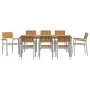 Juego de Comedor de Jardín Set de 9 Gris Aluminio Duradero | Foro24.es | Tu tienda online para hogar, jardín y más Foro24.es