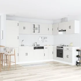 Gabinete de cocina ""Kalmar"" con doble fregadero de madera blanca by , Kitchen cabinets - Ref: Foro24-3315001, Price: 185,44...