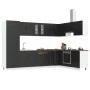 Gabinete de cocina ""Kalmar"" con dobles fregaderos Negro Madera elaborada von , Küchenschränke - Ref: Foro24-3315002, Preis:...