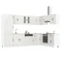 Gabinete de Cocina ""Kalmar"" con Doble Lavabo Alta Brillo Blanco Madera Elaborada | Foro24.es | Tu tienda online para hogar, jardín y más Foro24.es