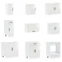 Gabinete de Cocina ""Kalmar"" con Doble Lavabo Alta Brillo Blanco Madera Elaborada | Foro24.es | Tu tienda online para hogar, jardín y más Foro24.es