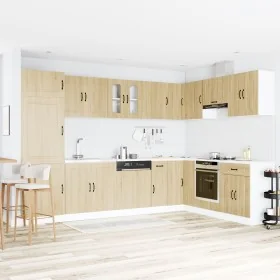 Gabinete de cocina ""Kalmar"" con doble lavabo de roble sonoma y madera elaborada by , Kitchen cabinets - Ref: Foro24-3315004...