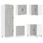 Armario de Cocina ""Kalmar"" con Doble Fregadero Gris Sonoma Madera Elaborada by , Kitchen cabinets - Ref: Foro24-3315007, Pr...