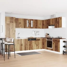 Gabinete de Cocina ""Kalmar"" con Doble Fregadero de Madera Vieja von , Küchenschränke - Ref: Foro24-3315009, Preis: 192,73 €...