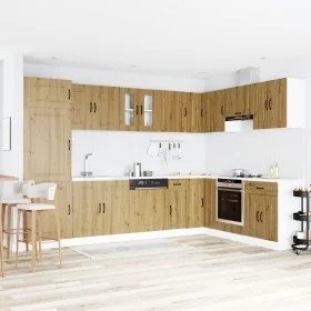 Gabinete de Cocina ""Kalmar"" con Lavabo Doble en Madera de Roble Artesanal by , Kitchen cabinets - Ref: Foro24-3315010, Pric...