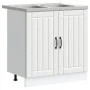 Gabinete de Cocina ""Lucca"" con Doble Lavabo Blanco de Madera Ingenierizada by , Kitchen cabinets - Ref: Foro24-3315011, Pri...