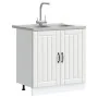 Gabinete de Cocina ""Lucca"" con Doble Lavabo Blanco de Madera Ingenierizada by , Kitchen cabinets - Ref: Foro24-3315011, Pri...