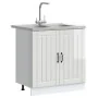 Gabinete de Cocina 'Lucca' con Doble Fregadero Blanco de Alto Brillo en Madera Elaborada von , Küchenschränke - Ref: Foro24-3...