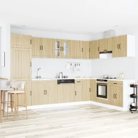 Armario de cocina 'Lucca' con dos fregaderos de madera compuesta en roble sonoma by , Kitchen cabinets - Ref: Foro24-3315014,...
