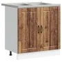 Gabinete de Cocina 'Lucca' con Doble Fregadero - Madera Vieja, Madera Elaborada von , Küchenschränke - Ref: Foro24-3315019, P...