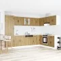 Gabinete de cocina ""Lucca"" con doble lavabo en madera de roble artesanal | Foro24.es | Tu tienda online para hogar, jardín y más Foro24.es
