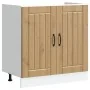 Gabinete de cocina ""Lucca"" con doble lavabo en madera de roble artesanal | Foro24.es | Tu tienda online para hogar, jardín y más Foro24.es