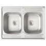 Gabinete de cocina ""Lucca"" con doble lavabo en madera de roble artesanal | Foro24.es | Tu tienda online para hogar, jardín y más Foro24.es