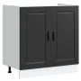 Gabinete de base con fregadero ""Porto"" Negro 80x46x84,5 cm de madera de , Armarios de cocina - Ref: Foro24-3315022, Precio:...