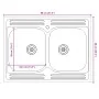 Armario Base con Lavabo ""Porto"" Brillo Alto Blanco 80x46x84,5 cm Madera Ingeniada von , Küchenschränke - Ref: Foro24-331502...