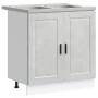 Gabinete base de fregadero ""Porto"" con fregadero gris concreto 80x46x84,5 cm de madera elaborada von , Küchenschränke - Ref...
