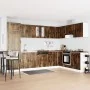 Gabinete Base para Fregadero ""Porto"" con Fregadero de Roble Ahumado 80x46x84,5 cm en Madera Elaborada de , Armarios de coci...