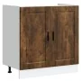 Gabinete Base para Fregadero ""Porto"" con Fregadero de Roble Ahumado 80x46x84,5 cm en Madera Elaborada de , Armarios de coci...