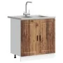 Gabinete Base ""Porto"" con Lavabo Madera Vieja 80x46x84,5 cm Madera Elaborada de , Armarios de cocina - Ref: Foro24-3315029,...