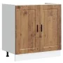 Gabinete Base ""Porto"" con Lavabo Madera Vieja 80x46x84,5 cm Madera Elaborada de , Armarios de cocina - Ref: Foro24-3315029,...