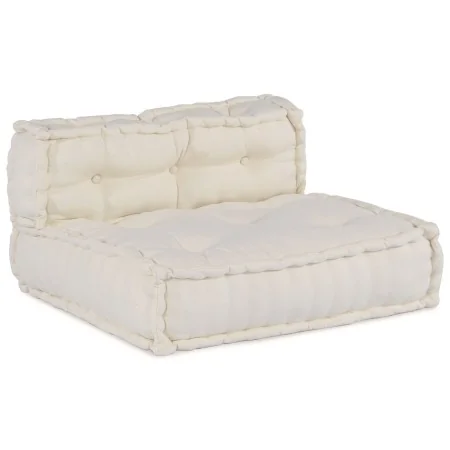 Pouf Sofá Modular de 4 Plazas Convertible de Tela Crema | Foro24.es | Tu tienda online para hogar, jardín y más Foro24.es