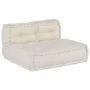Pouf Sofá Modular de 4 Plazas Convertible de Tela Crema | Foro24.es | Tu tienda online para hogar, jardín y más Foro24.es