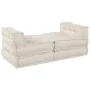 Pouf Sofá Modular de 4 Plazas Convertible de Tela Crema | Foro24.es | Tu tienda online para hogar, jardín y más Foro24.es