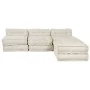 Pouf Sofá Modular de 4 Plazas Convertible de Tela Crema | Foro24.es | Tu tienda online para hogar, jardín y más Foro24.es